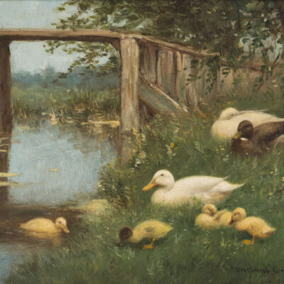 Constant Artz | Eenden bij een bruggetje | Kunsthandel Bies