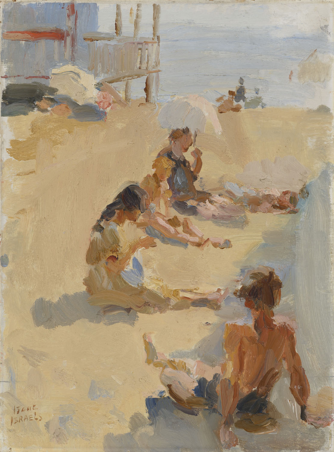 Isaac Israels | Baders op het strand van Viareggio | Kunsthandel Bies | Bies Gallery