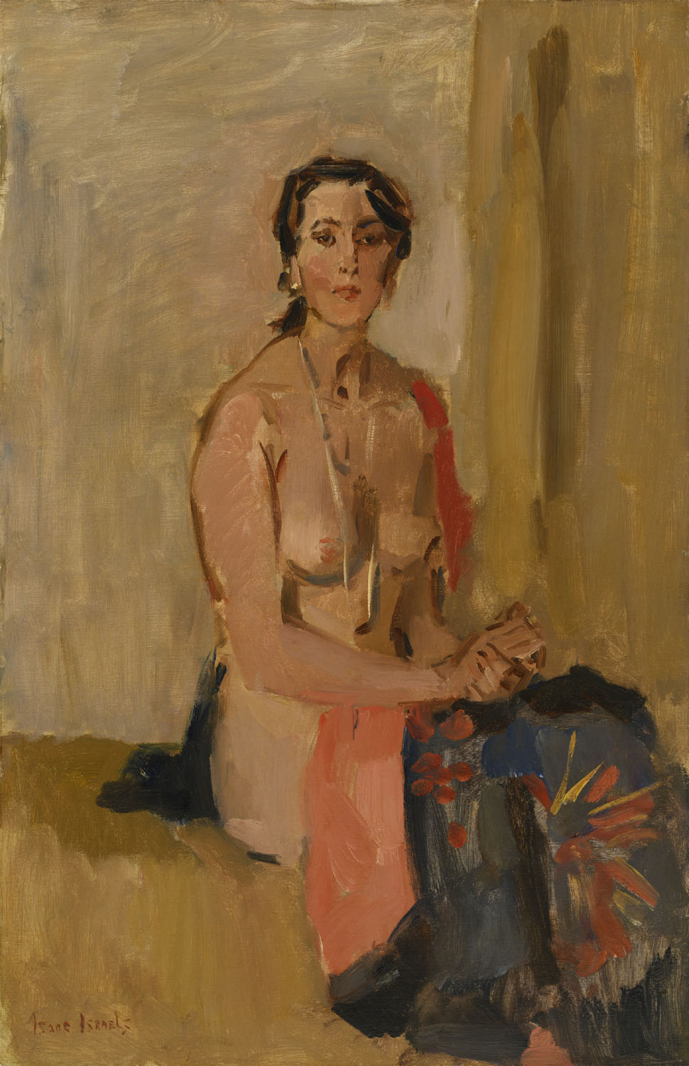 Isaac Israels | Zittend naakt Isaac Israels | Zittend naakt | Kunsthandel Bies