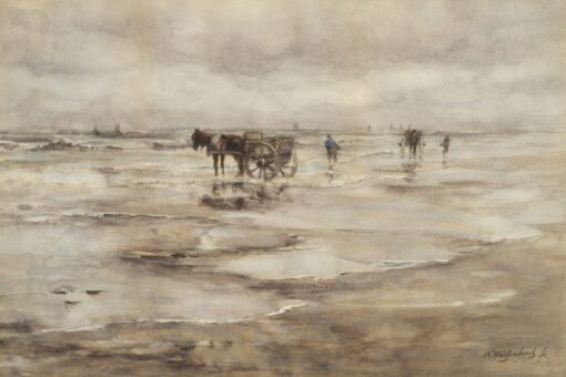 Weissenbruch, J.H. | Shell gatherers on the beach