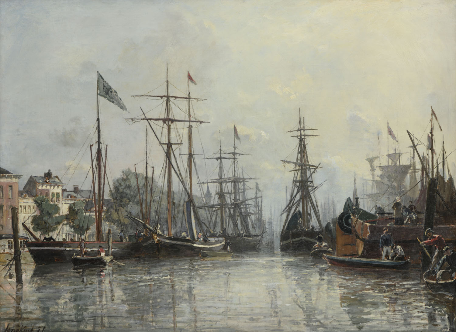 Johan Bartold Jongkind | Le Port de Rotterdam | Kunsthandel Bies