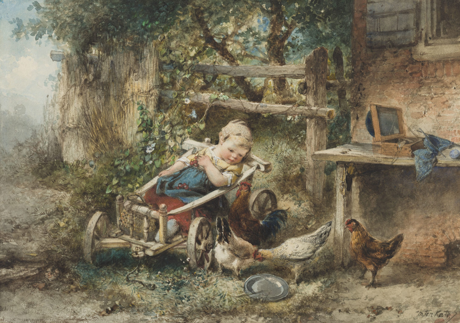 Mari ten Kate | Feeding the chickens | Kunsthandel Bies | Bies Gallery Mari ten Kate | Feeding the chickens | Kunsthandel Bies | Bies Gallery