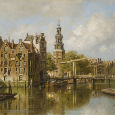 Johannes Christiaan Karel Klinkenberg | Amsterdam, stadsgezicht met de Montelbaanstoren | Kunsthandel Bies