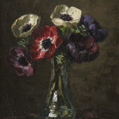 Ven, E. van der | A still life with flowers