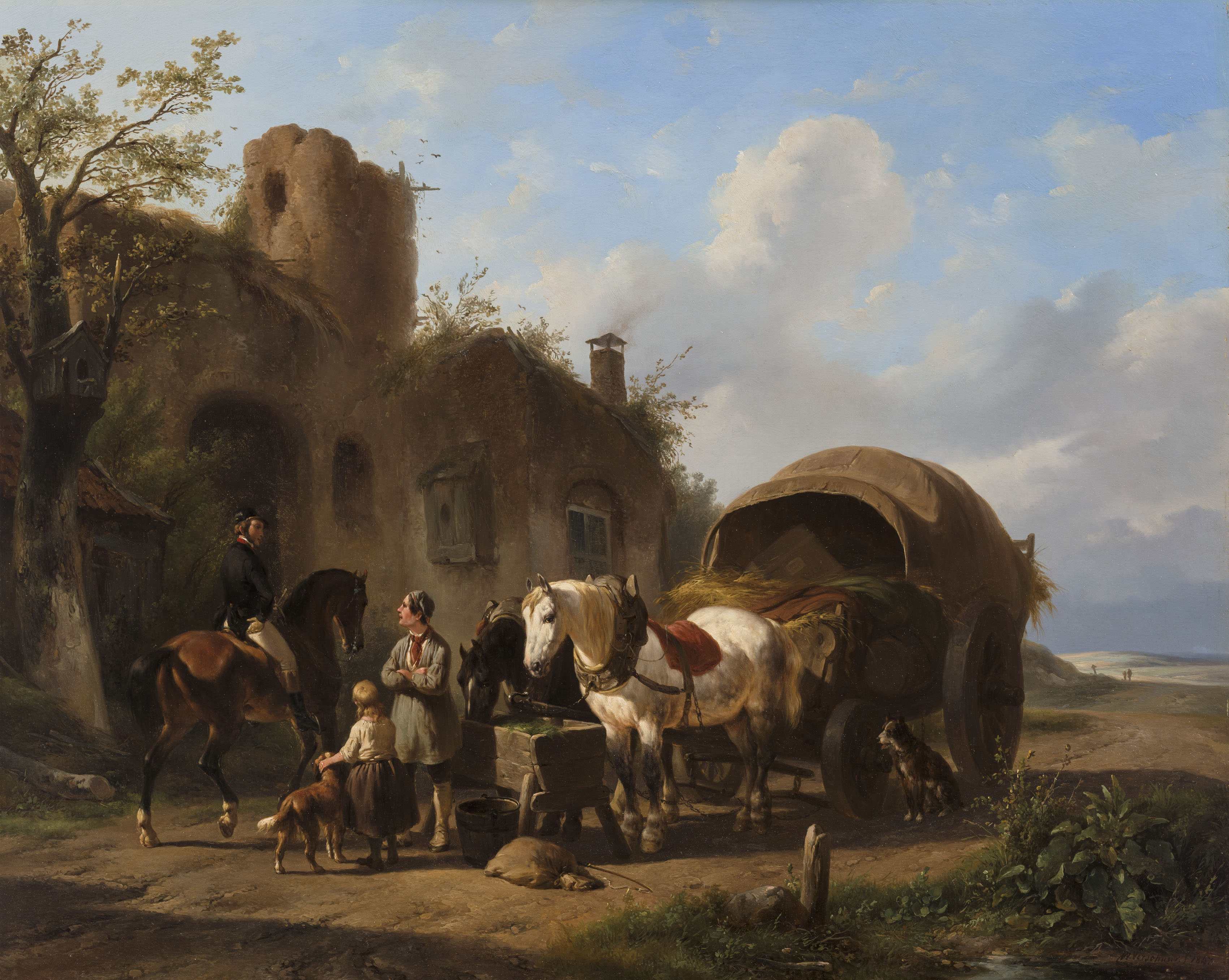 Wouterus Verschuur | De pleisterplaats | Kunsthandel Bies
