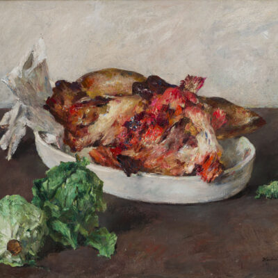 Walter Vaes | Stilleven met vlees en sla | Kunsthandel Bies