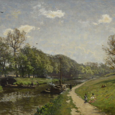 Willem Bastiaan Tholen | The canal in Scheveningen, seen from the Wittebrug | Kunsthandel Bies